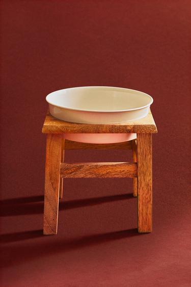PET FOOD BOWL WITH STAND - Brown by Zara