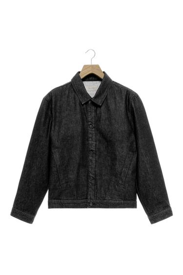 REGULAR FIT DENIM JACKET - Black by Zara