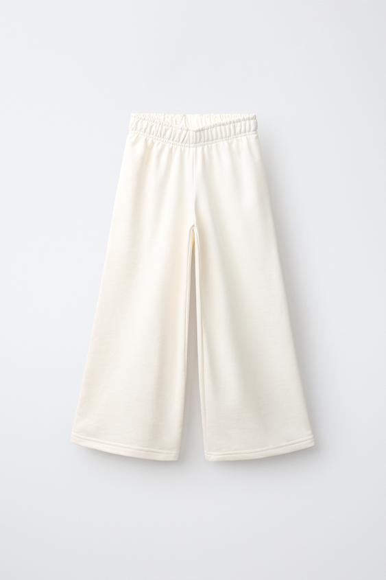 WIDE-LEG STAR PATCH TROUSERS - Sand by Zara - Image 0