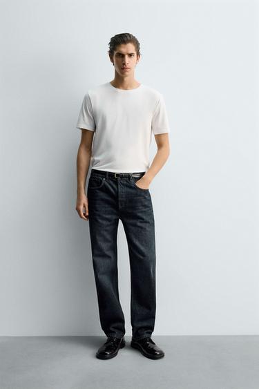 BASIC SLIM FIT T-SHIRT - White by Zara - Image 0