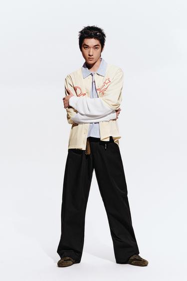 EMBROIDERED TEXTURED SHIRT - Ecru by Zara