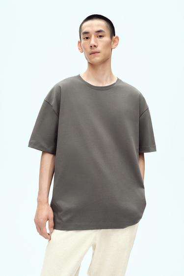BASIC HEAVY WEIGHT T-SHIRT - Anthracite grey by Zara