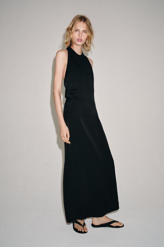 ZW COLLECTION SATIN DRESS - Black by Zara - Image 0