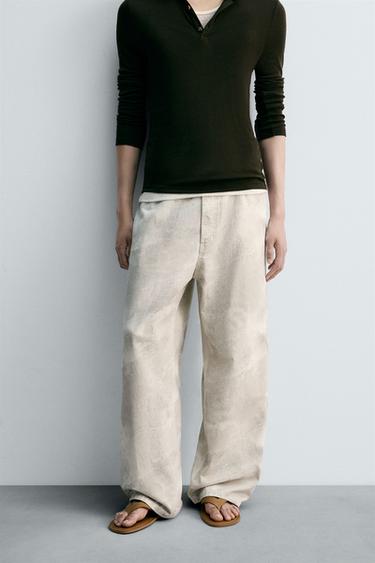 BAGGY FIT JEANS - Printed by Zara