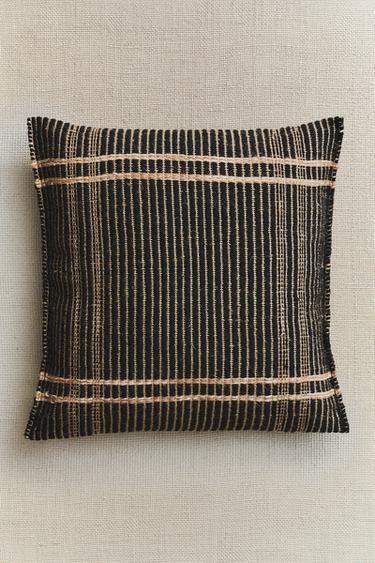 KILIM CUSHION COVER - Black by Zara