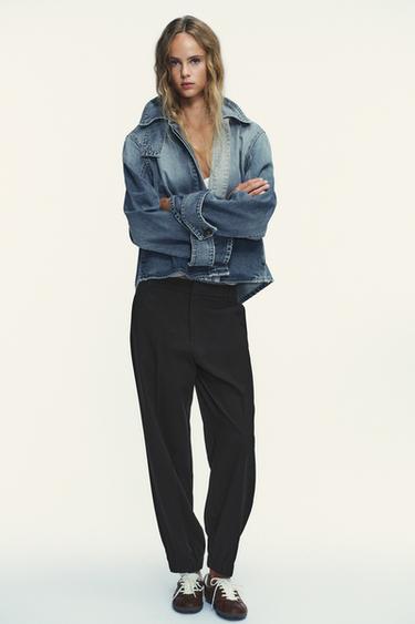 TRF HIGH NECK DENIM JACKET - Blue by Zara - Image 0