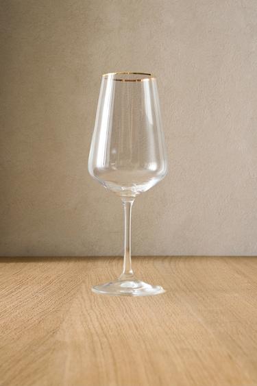 BOHEMIA CRYSTAL GLASS WITH GOLD RIM - Gold by Zara