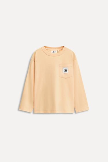 1/2-6 YEARS/ 50TH ANNIVERSARY LABEL POCKET T-SHIRT - Tangerine by Zara