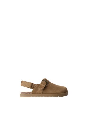 LEATHER CLOGS - Beige by Zara