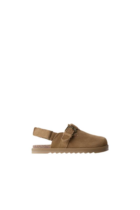 LEATHER CLOGS - Beige by Zara - Image 0