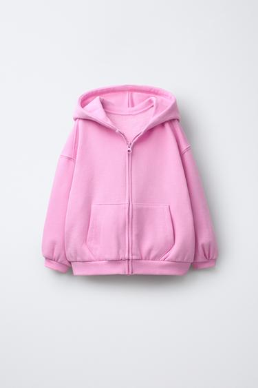 HOODIE WITH ZIP - Pink by Zara