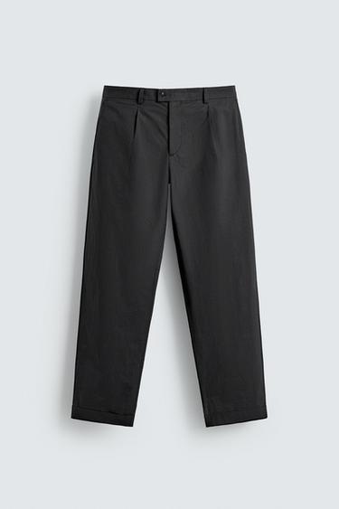 POPLIN SUIT TROUSERS - Charcoal by Zara