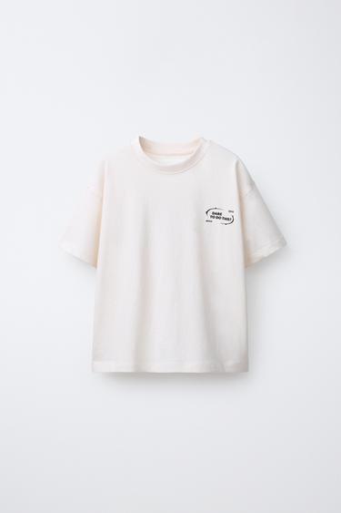 LOGO PRINT T-SHIRT - Ecru by Zara