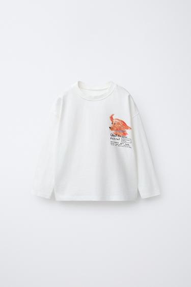 DOG PRINT T-SHIRT - Ecru by Zara