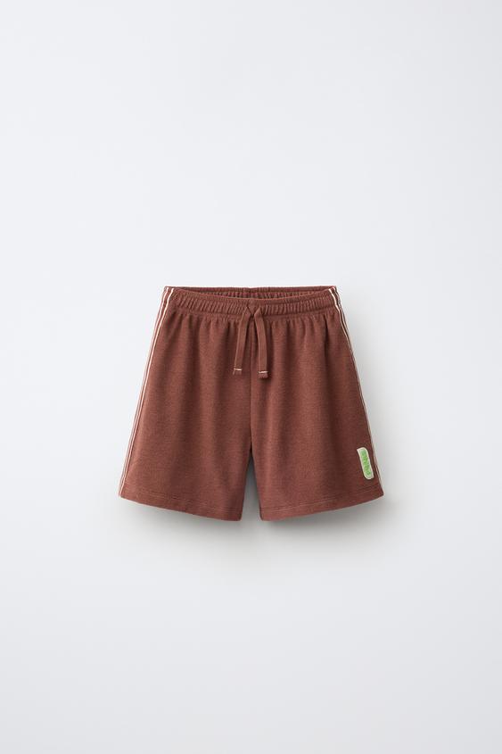 PUKAS SURF TERRY BERMUDA SHORTS - Brown by Zara - Image 0