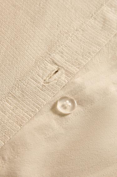 TEXTURED COTTON DUVET COVER - Beige by Zara