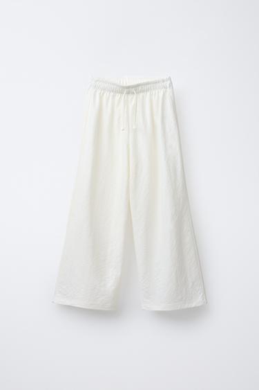 FLOWING WIDE-LEG TROUSERS - Ecru by Zara - Image 0