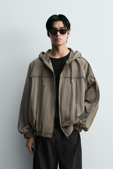 RELAXED FIT TECHNICAL JACKET - Khaki by Zara
