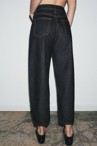 ZW COLLECTION TAPERED MID-WAIST JEANS - Blue by Zara