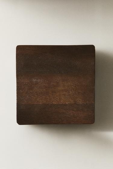 MEDIUM WOODEN BOX WITH LID - Dark brown by Zara