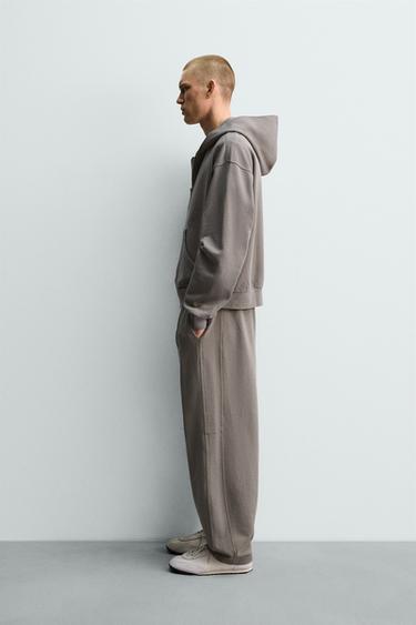 WASHED BALLOON FIT JOGGER TROUSERS - Light grey by Zara