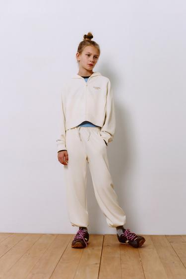 SLOGAN PRINT HOODIE - Ecru by Zara