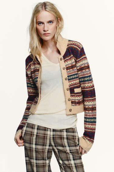 JACQUARD CARDIGAN - Multicoloured by Zara