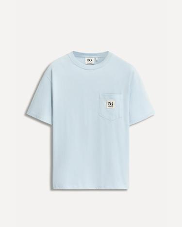 50TH ANNIVERSARY PATCH POCKET T-SHIRT - Light blue by Zara