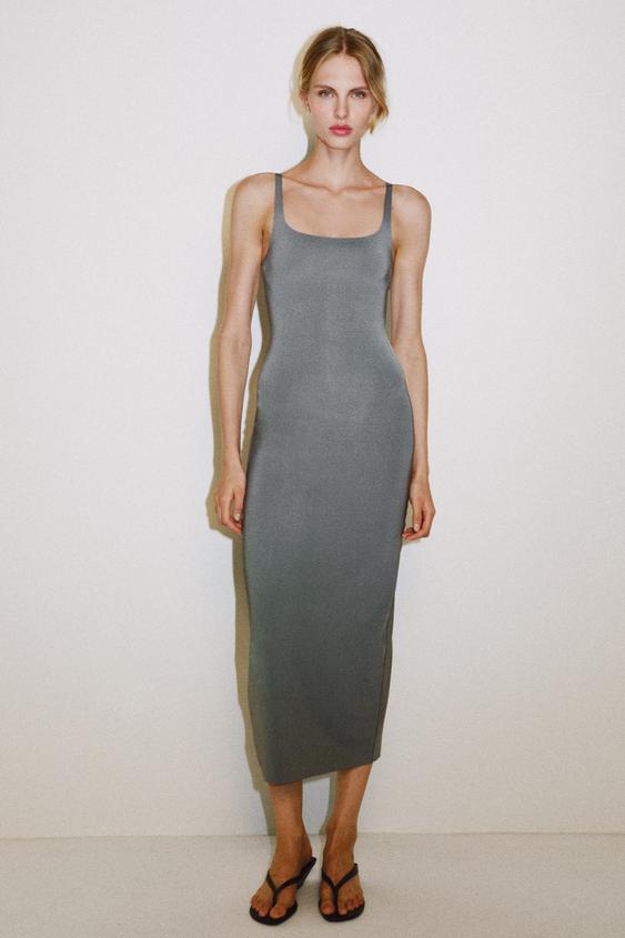 CONTOURING MIDI DRESS - Grey by Zara - Image 0