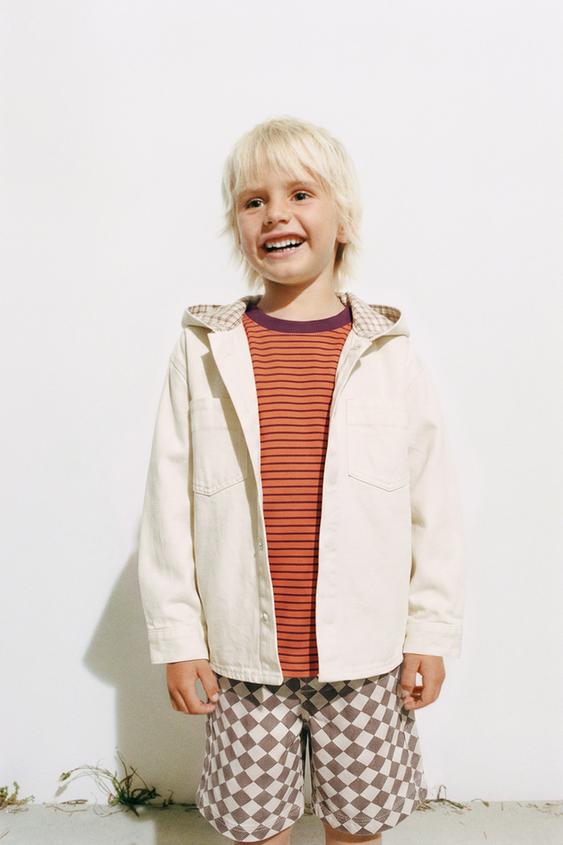 STRIPED T-SHIRT - Burnt orange by Zara - Image 0