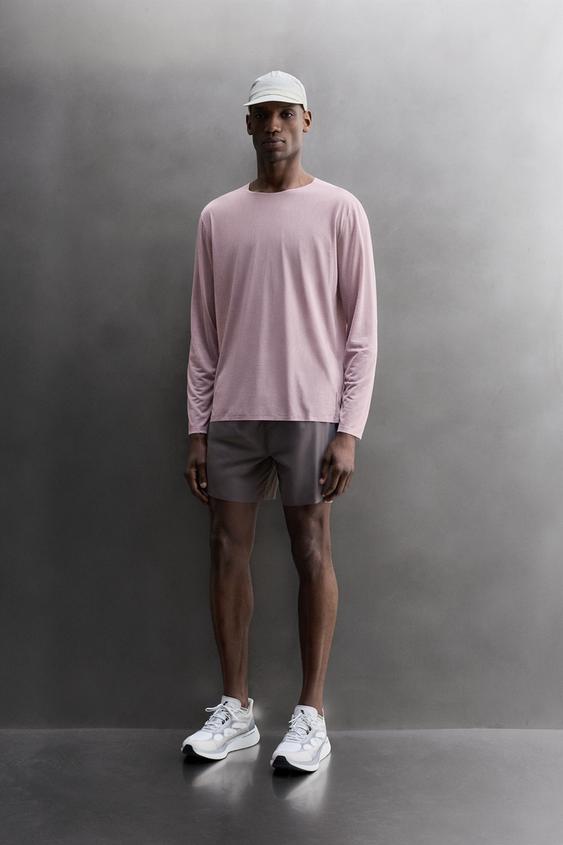 LIGHTWEIGHT TEXTURED RUNNING T-SHIRT - Violet by Zara - Image 0