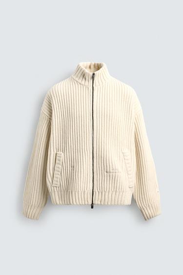 PURL KNIT CARDIGAN X SR_A - Cream by Zara