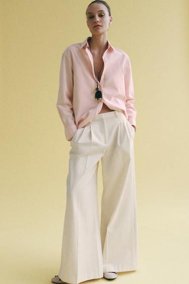 ZW COLLECTION STRIPED SHIRT - Pink / White by Zara