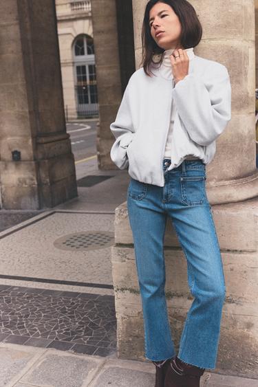 Z1975 HIGH-WAIST MINI FLARE JEANS - Mid-blue by Zara - Image 0