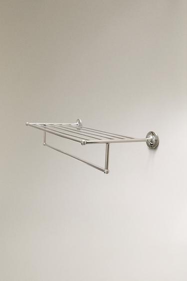 SILVER METAL BATHROOM SHELF - Silver by Zara