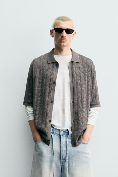 JACQUARD KNIT SHIRT - Greyish by Zara
