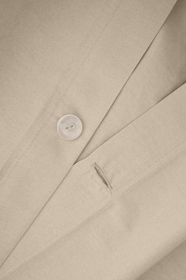 PERCALE DUVET COVER (300 THREAD COUNT) - Beige by Zara
