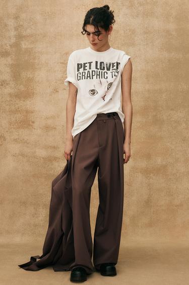 MULTI-POSITION WAIST TROUSERS - Mink marl by Zara - Image 0