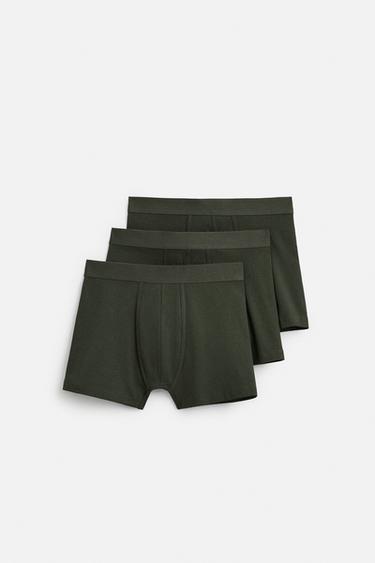 3-PACK OF BASIC BOXERS - Khaki by Zara