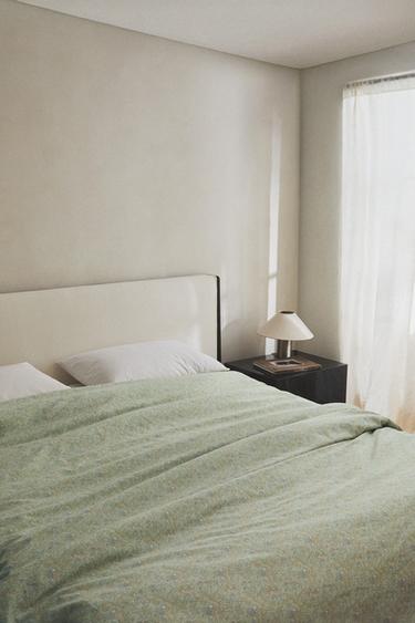 PAISLEY SATEEN DUVET COVER - Green by Zara