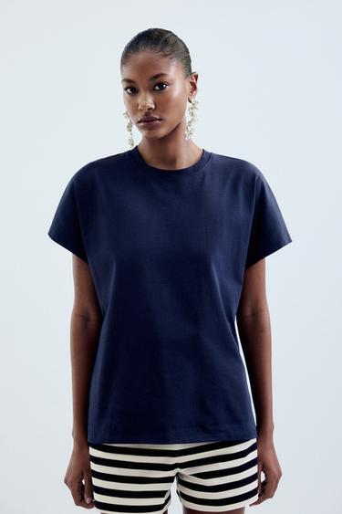 DROP SLEEVE T-SHIRT - Blue by Zara