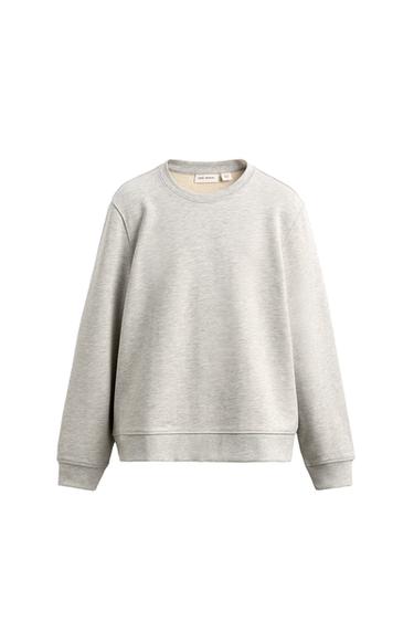 HEAVYWEIGHT CREW NECK SWEATSHIRT - SILVER UNIVERSE by Zara