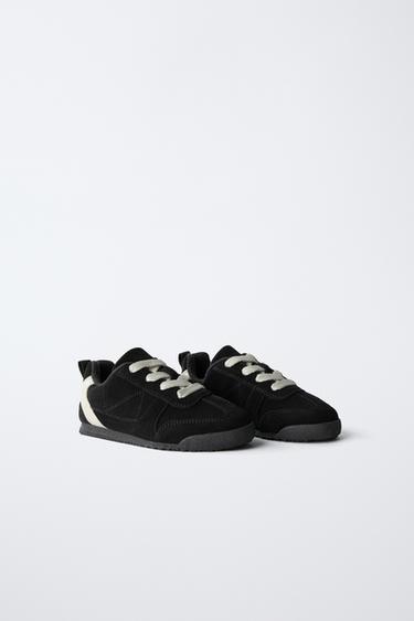 LEATHER TRAINERS - Black by Zara