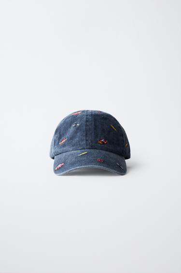 DENIM CAP WITH CARS LIGHTNING MCQUEEN © DISNEY/PIXAR EMBROIDERY - Blue by Zara