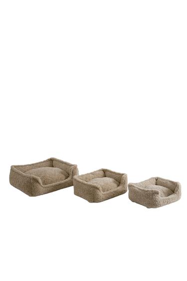 FAUX SHEARLING PET BED - Beige by Zara