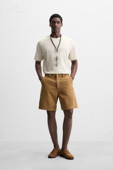 RELAXED FIT T-SHIRT - Beige marl by Zara - Image 0