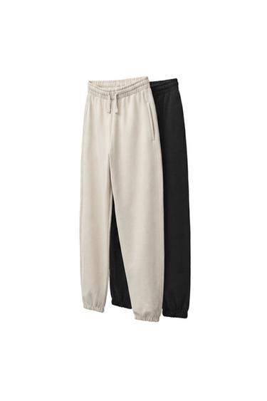 2-PACK OF PLUSH TROUSERS - Ecru / Black by Zara