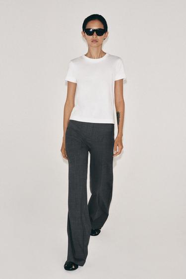 INTERLOCK short sleeve T-SHIRT - White by Zara