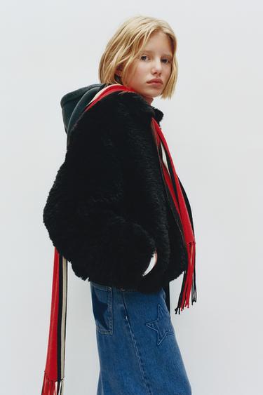 FAUX FUR JACKET - Black by Zara