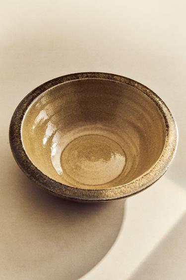 DECORATIVE TERRACOTTA BOWL - Ochre by Zara